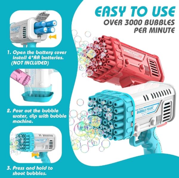 2 in 1 Bubble Gun Set for Kids - Image 5