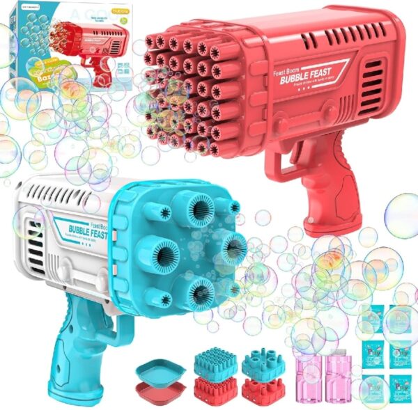 2 in 1 Bubble Gun Set for Kids